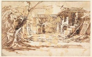 Disegno, Set per un presepe di Natale da Unknown